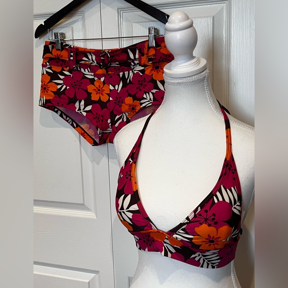 Floral Halter Bikini Set